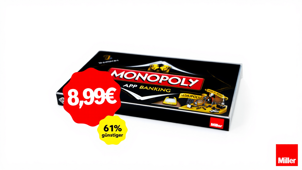 Monopoly App Banking für 8,99€ bei Müller – 61% Rabatt auf das digitale Kultspiel!
                    
                     13.03.2026
                    
                        Das Monopoly App Banking von Hasbro gibt es gerade bei Müller für nur 8,99€ statt 22,99€ – das sind 61% Rabatt. Der Haken: Nur per Click & Collect und nur...