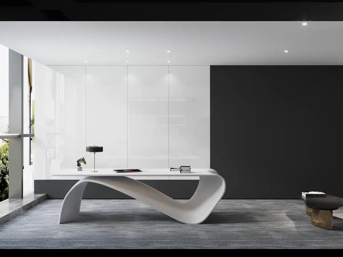 Designmöbel mit Gaming-Ästhetik in einem Wohnzimmer